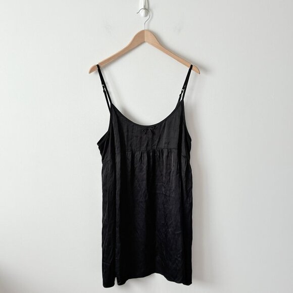 Aritzia Sunday Best Dainty Babydoll Mini Dress Black Size XL - Picture 3 of 7